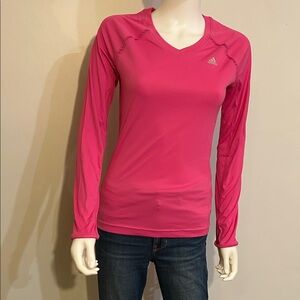 Adidas Women's Vivid Pink Long Sleeve Tee